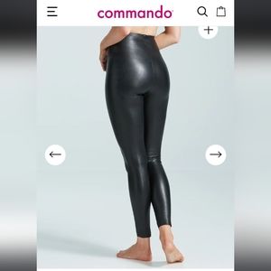 Commando Faux Leather Leggins Size Small